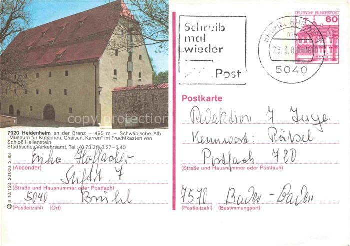 HEIDENHEIM Brenz BW Museum fuer Kutschen Chaisen Karren im Fruchtkasten von Schl