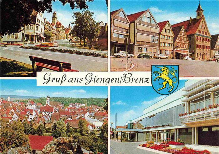 Giengen Brenz Motive Stadtzentrum Stadthalle Stadtpanorama