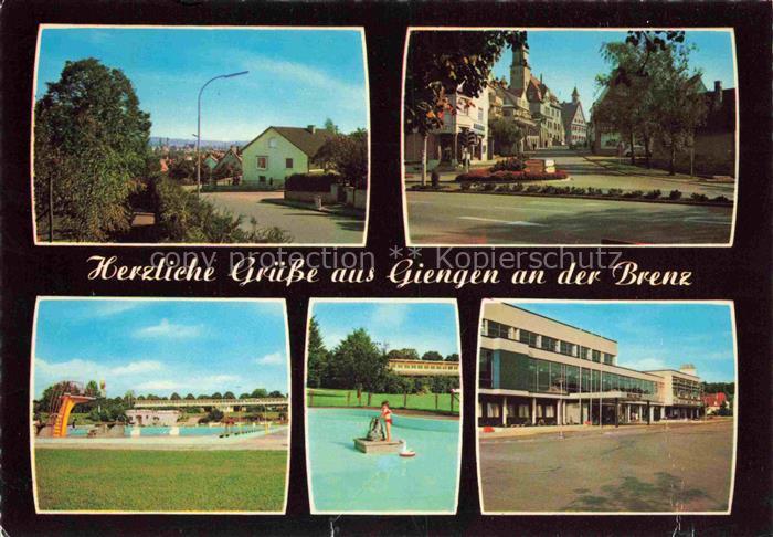 Giengen Brenz Teilansichten Freibad Stadthalle