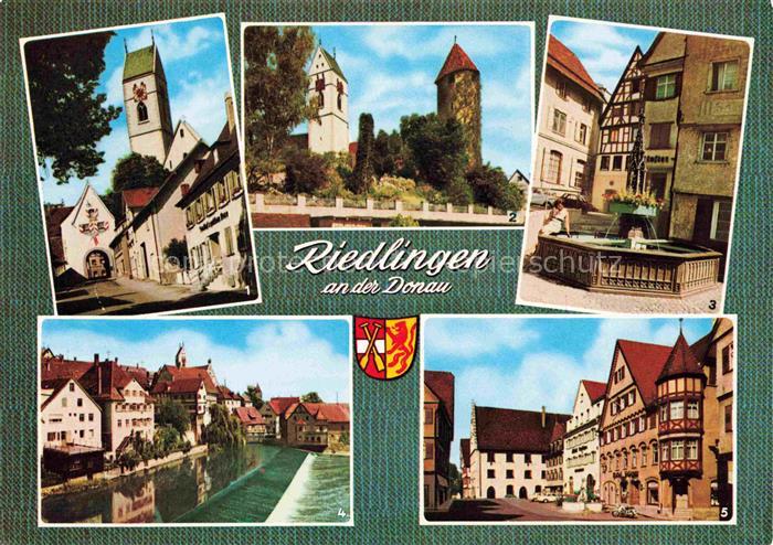 Riedlingen Donau Zwiefalter Tor Kirche Schwedenbrunnen Stadtmauer Donauwehr Mark