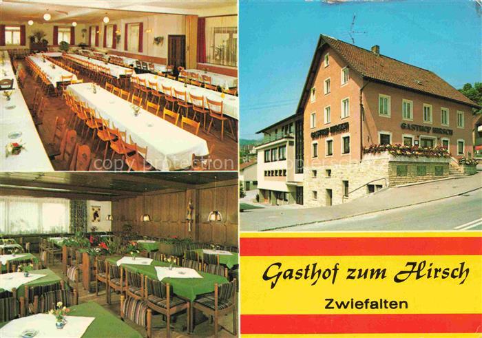 Zwiefalten Wuerttemberg Gasthof zum Hirsch Gastraum Festsaal