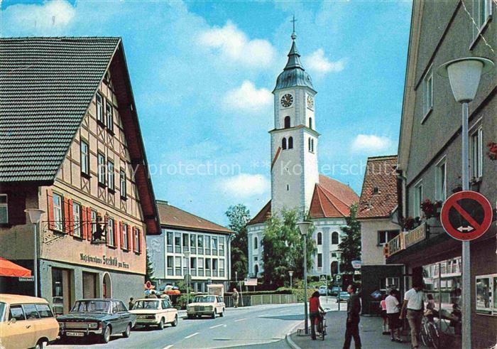 Bad Wurzach Ravensburg BW Ortszentrum Stadtpfarrkirche