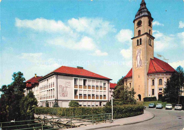 Bad Wurzach Ravensburg BW Moorheilbad Sanatorium Maria Rosengarten Stadtpfarrkir