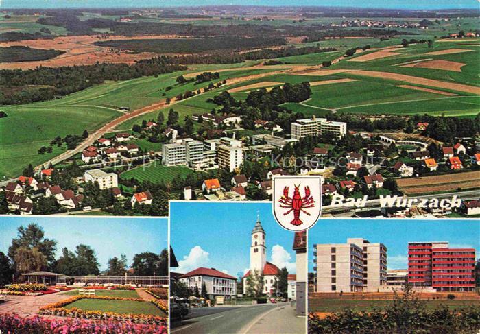 Bad Wurzach Ravensburg BW Luftaufnahme Kurpark Kirche Rheumasanatorium