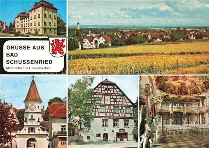Bad Schussenried Panorama Moorheilbad Rathaus Toerle Apotheke Bibliotheksaal
