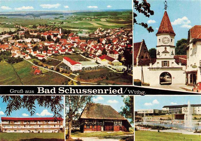 Bad Schussenried Panorama Luftbild Toerle Parksanatorium Wasserspiele