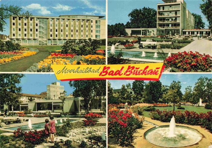 Bad Buchau Federsee Biberach BW Moorheilbad Genesungsheim Kurpark Wasserspiele