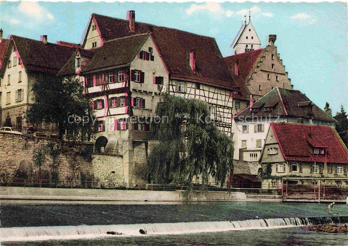 Riedlingen Donau Donauwehr Blick zur Altstadt