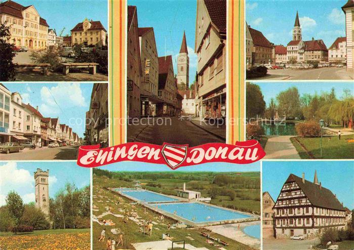 Ehingen Donau Motive Stadtzentrum Kirche Turm Freibad Fachwerkhaus