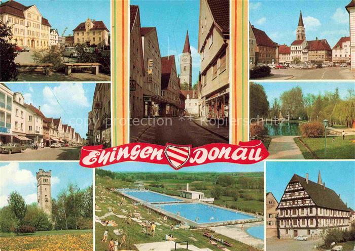 Ehingen Donau Motive Stadtzentrum Kirche Turm Freibad Fachwerkhaus