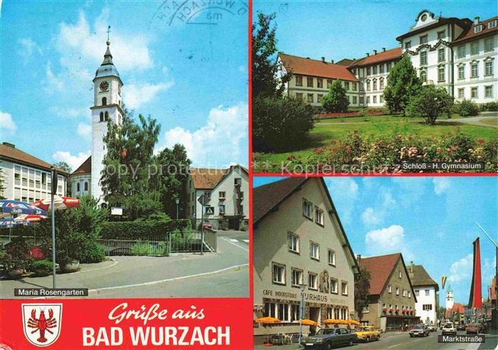 Bad Wurzach Ravensburg BW Maria Rosengarten Kirche Schloss Gymnasium Marktstrass