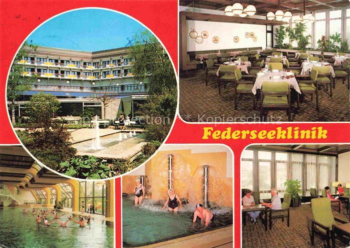 Bad Buchau Federsee Biberach BW Federseeklinik Speisesal Hallenbad Aufenthaltsra