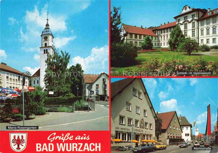Bad Wurzach Ravensburg BW Maria Rosengarten Kirche Schloss Gymnasium Marktstrass