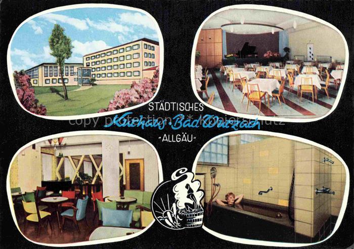 Bad Wurzach Ravensburg BW Kurhaus Speisesaal Aufenthaltsraum Kuranwendung Moorba