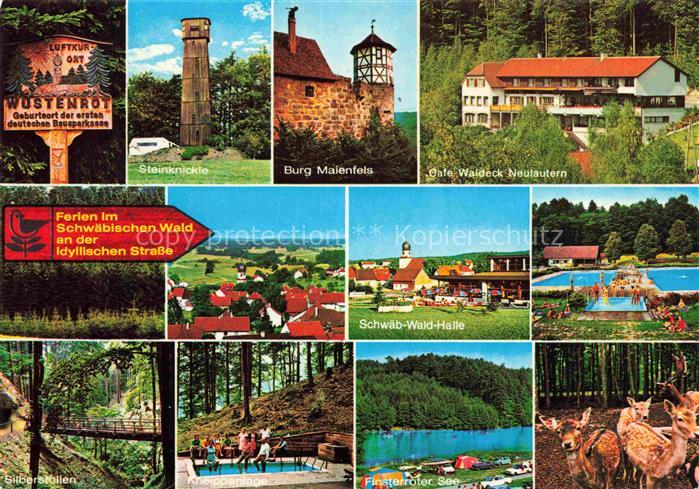 Neulautern Steinkirche Burg Maienfels Cafe Waldeck Schwaeb Wald Halle Schwimbad