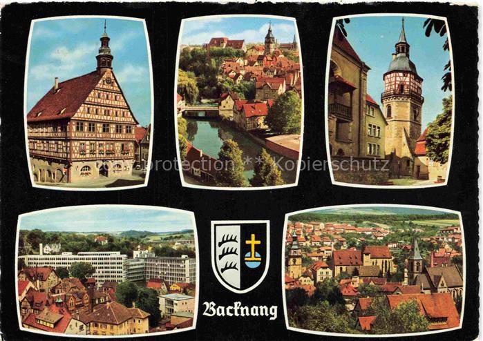 Backnang BW Rathaus Murrpartie Stadtturm Telefunkenwerke Stadtmitte