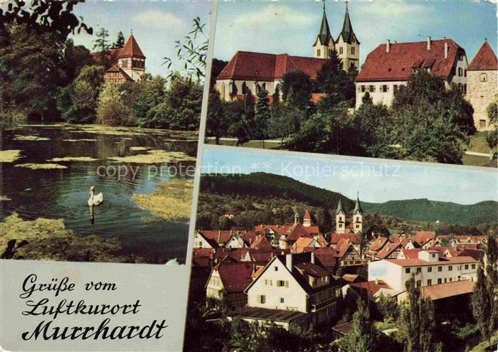 Murrhardt Rems-Murr-Kreis BW Feuersee mit Walterichskirche Stadtkirche mit Hexen