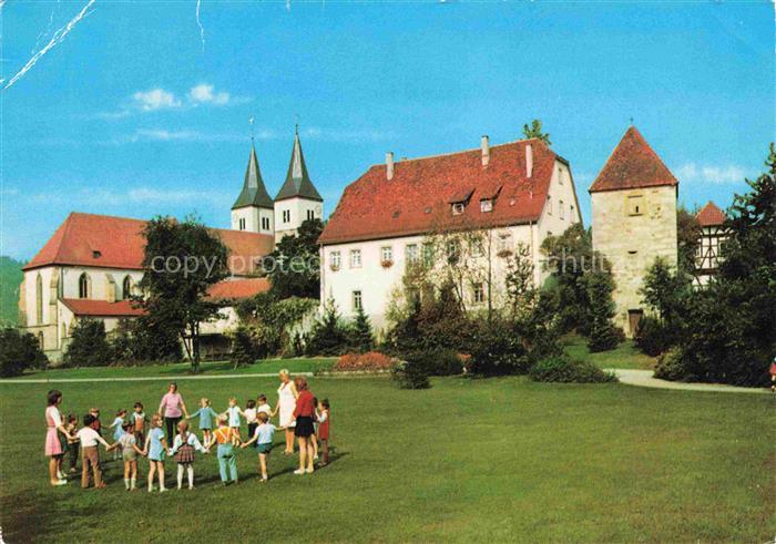 Murrhardt Rems-Murr-Kreis BW Stadtkirche mit Oetinger Pfarrhaus und Hexenturm