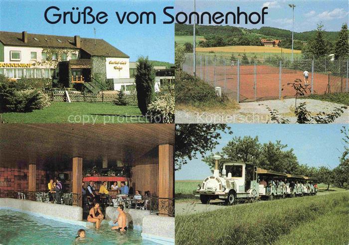 Kleinaspach Aspach BW Hotel Sonnenhof Hallenbad Tennisplatz Parkbaehnle