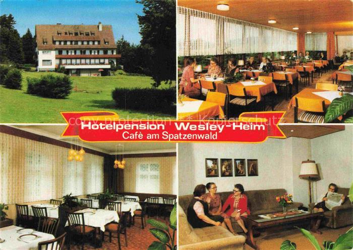 Wuestenrot Hotel Pension Wesley Heim Cafe am Spatzenwald Gastraeume
