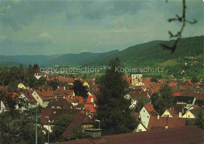 Murrhardt Rems-Murr-Kreis BW Walterichskirche Stadtkirche Blick vom Cafe Riesber