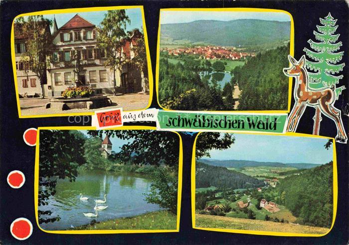 Murrhardt Rems-Murr-Kreis BW Marktplatz Waldsee mit Fornsbach Feuersee Sonneneck