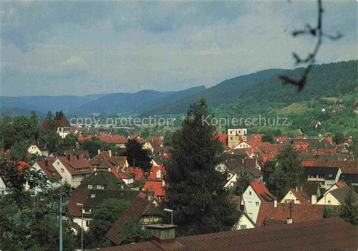 Murrhardt Rems-Murr-Kreis BW Stadtansicht mit Walterichskirche und Stadtkirche