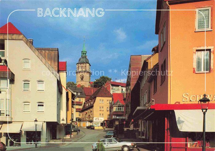 Backnang BW Stadtblick zum Stadtturm