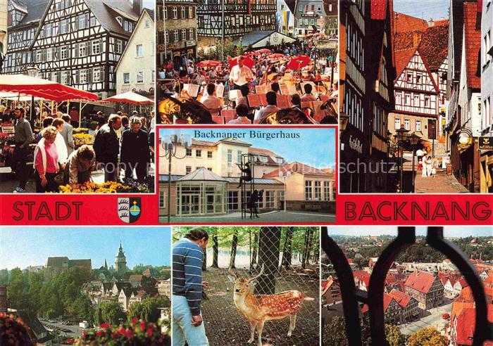 Backnang BW Markt Fachwerkhaus Buergerhaus Panorama Wildpark