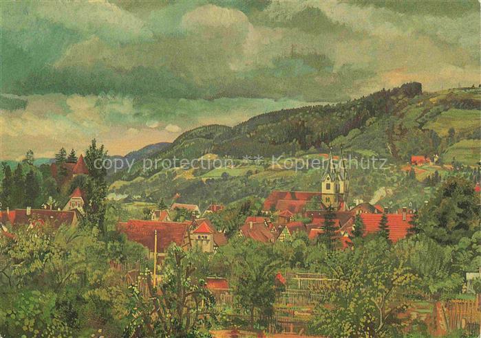 Murrhardt Rems-Murr-Kreis BW Walterichskirche Panorama