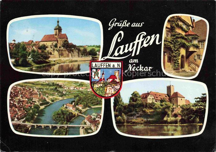 Lauffen  Neckar Heilbronn BW Kirche Neckarpartie Schloss