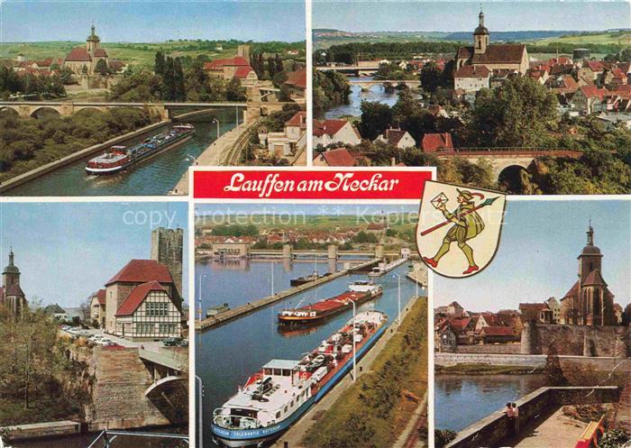 Lauffen Neckar Heilbronn BW Neckarpartien Panorama Schloss KIrche