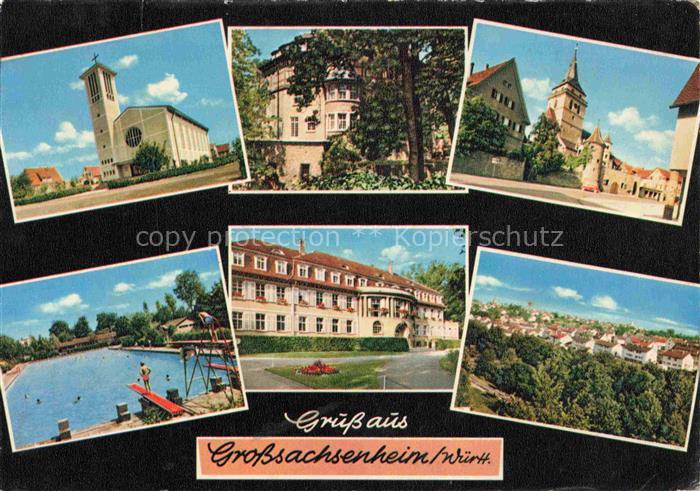 Grosssachsenheim Kirche Ortspartien Schwimmbad