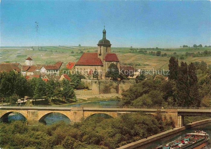 Lauffen Neckar Heilbronn BW Neckarpartie Kirche