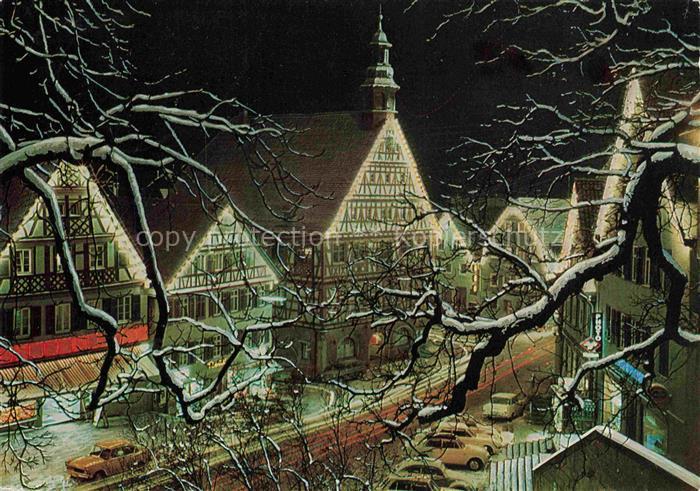 Backnang BW Ortspartie im Winter