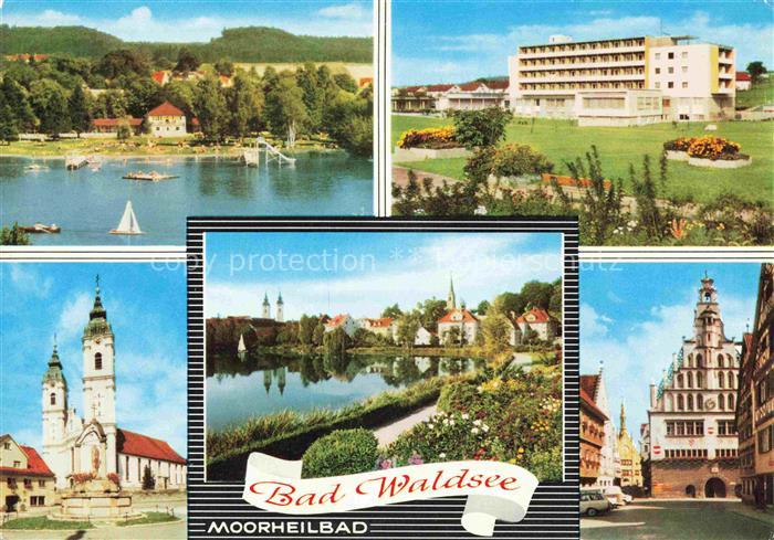 Bad Waldsee Seepartien Sanatorium Kirche Rathaus