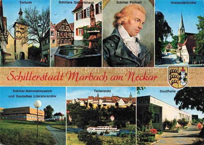 Marbach  Neckar Friedrich Schiller Portrait Geburtshaus Nationalmuseum Teilansic