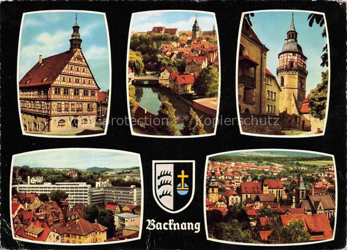 Backnang BW Rathaus Murrpartie Stadtturm Telefunkenwerke Stadtmitte