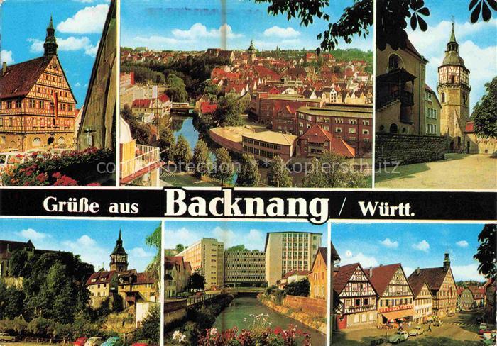 Backnang BW Rathaus Murrpartie Stadtturm Telefunkenwerke Stadtmitte