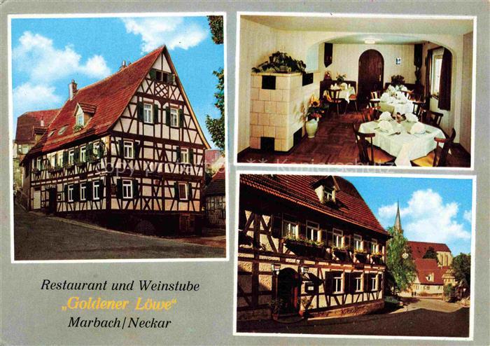 Marbach  Neckar Restaurant Weinstube Goldener Loewe Gastraum