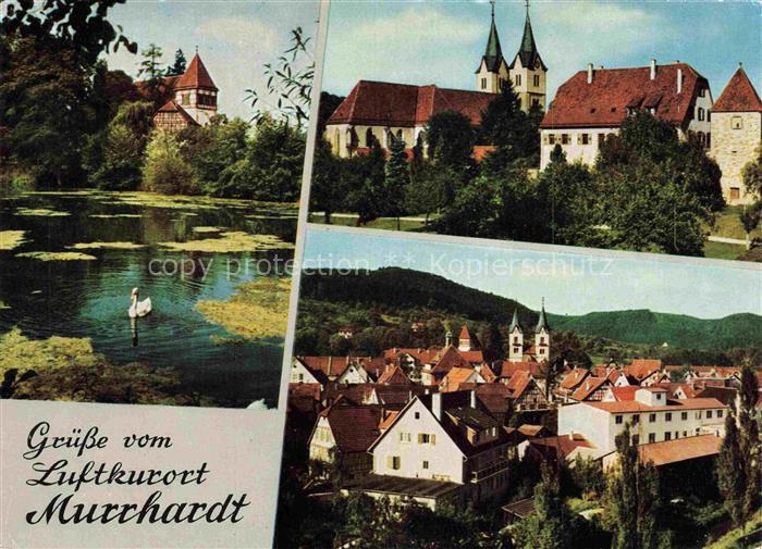 Murrhardt Rems-Murr-Kreis BW Feuersee mit Walterichskirche Stadtkirche mit Hexen