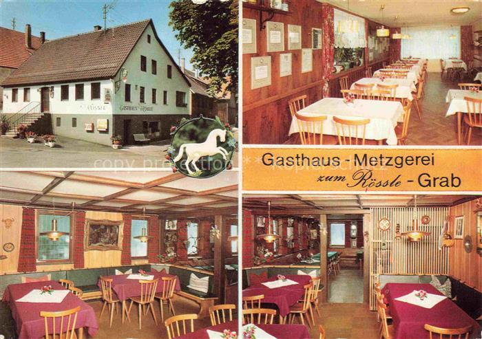 Grab Grosserlach Backnang BW Gasthaus Metzgerei zum Roessle Gastraeume