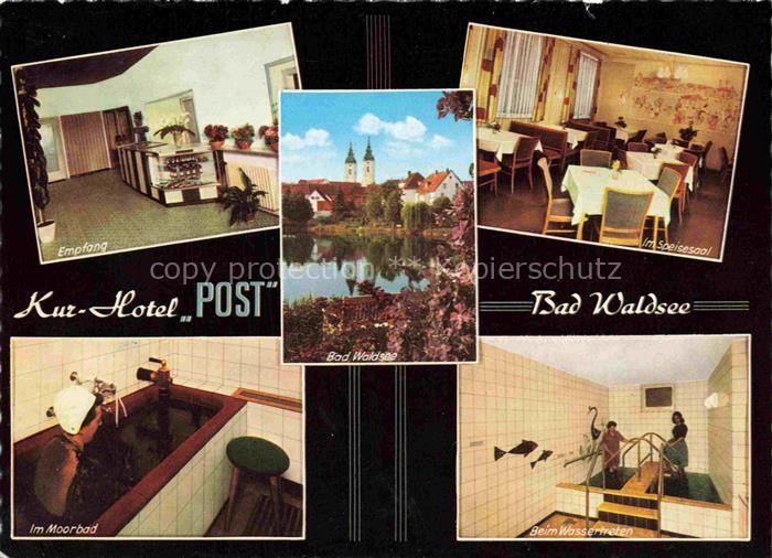 Bad Waldsee Kur Hotel Post Empfang Speisesaal Moorbad Wassertreten