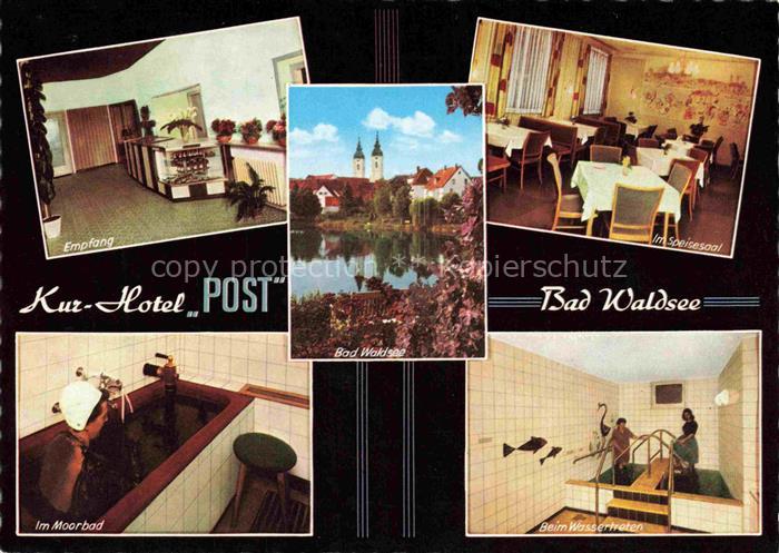 Bad Waldsee Kurhotel Post Empfang Moorbad Bad Waldsee Speisesaal Wassertreten