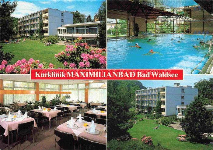 Bad Waldsee Kurklinik Maximilianbad Hallenbad Gastraum Park
