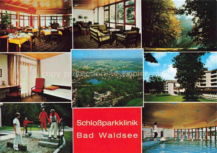 Bad Waldsee Schlossparkklinik Gastraeume Panorama Park Hallenbad