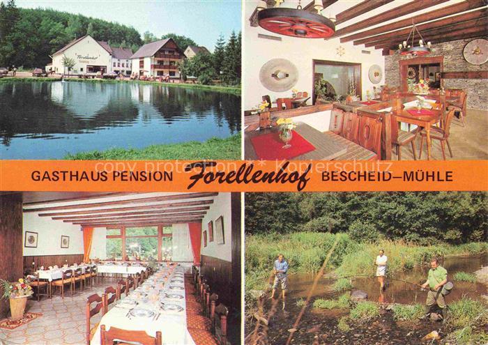 Bescheid Hermeskeil Gasthaus Pension Forellenhof Bescheider Muehle Gastraum Fore