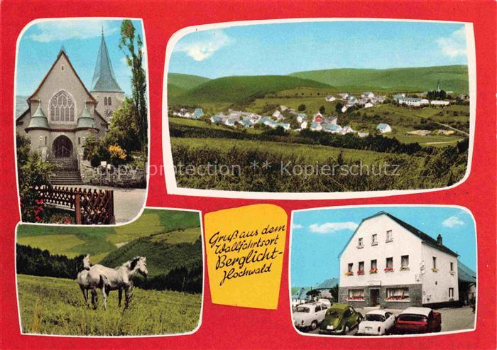 Berglicht Panorama Wallfahrtsort im Hochwald Gasthaus Petry Pferdekoppel