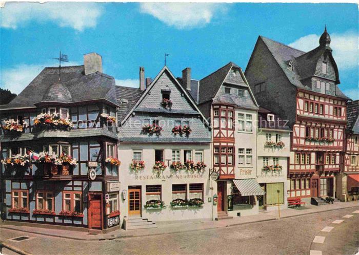 Adenau Ahrweiler Rheinland-Pfalz Marktplatz und Blaue Ecke Altstadt Fachwerkhaeu
