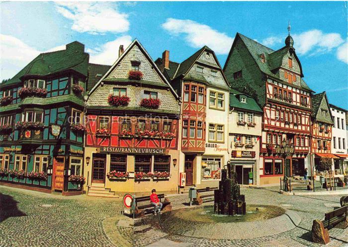 Adenau Ahrweiler Rheinland-Pfalz Marktplatz Altstadt Fachwerkhaeuser Brunnen